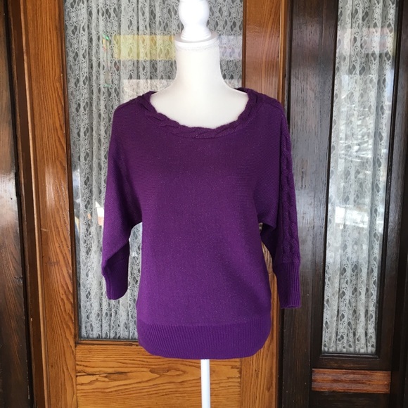 New York and company purple sweater size Medium - Picture 1 of 8